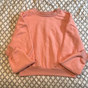 Wild Fable Sz L Cropped Peach Sweatshirt Used Good